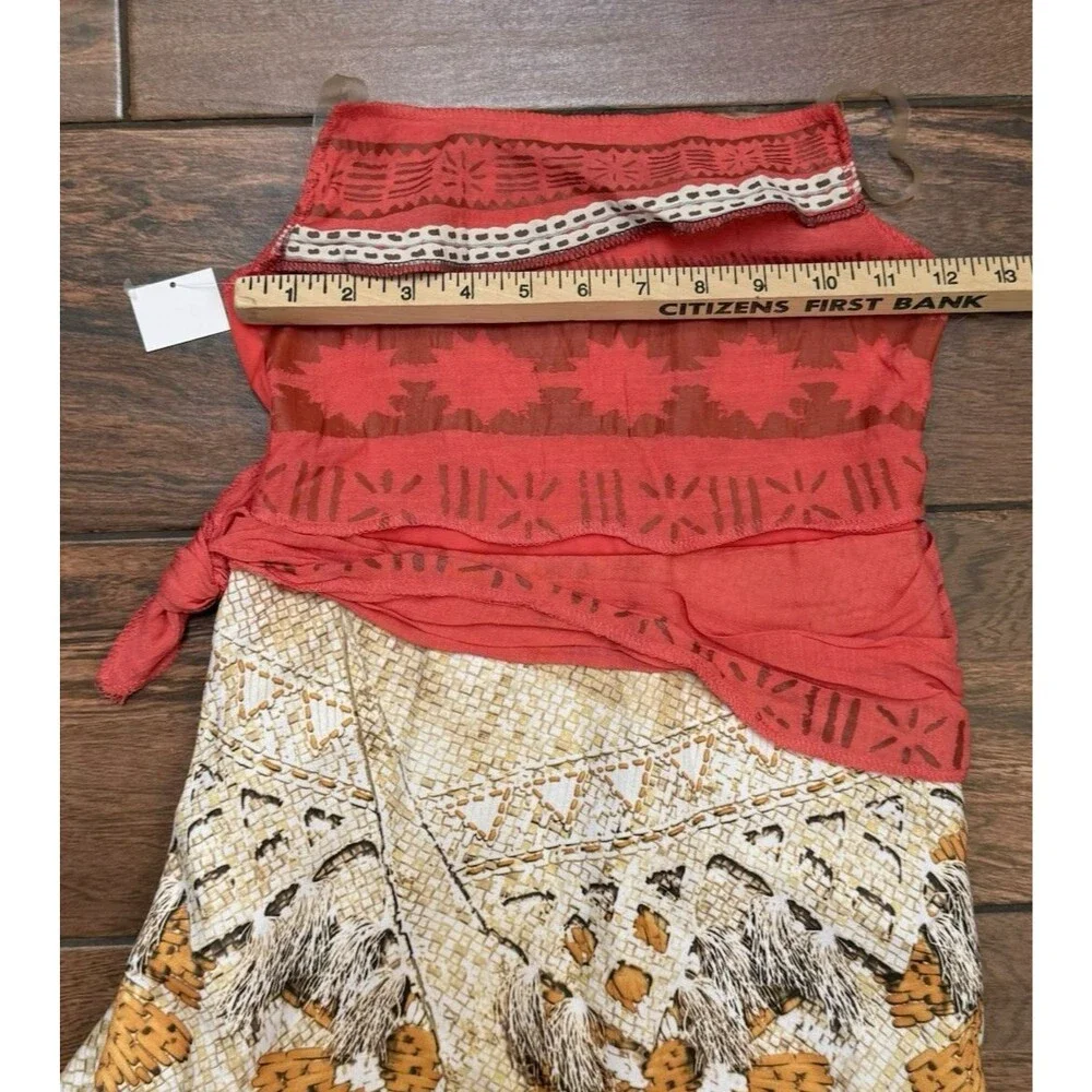 Disney Moana Dress Girls 6/7 Princess Cosplay Costume Dress Up NWT - Picture 3 of 9